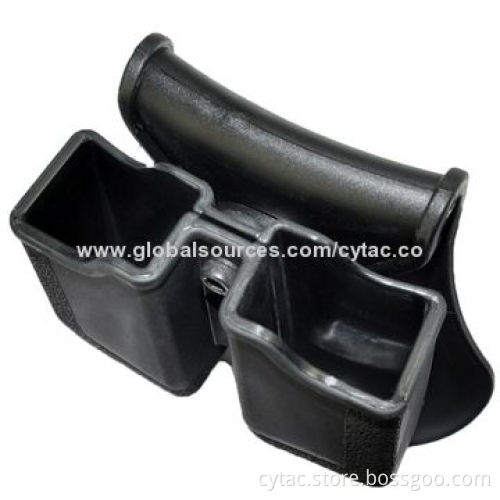 Military Black Polymer Belt Paddle Magazine Pouch for Taurus 24/7, Concealed Carry Design